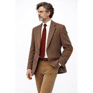 vintage 70s AUSTIN REED jacket blazer sport coat wool tweed elbow patches 40L